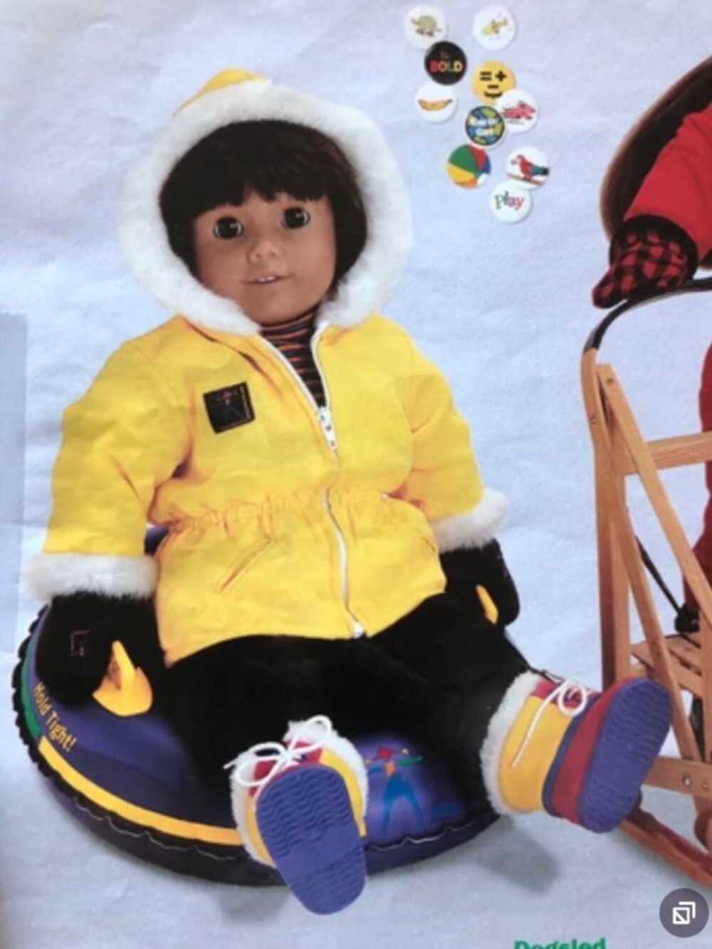 American Girl Terrific Tubing Snow Suit Outfit with boots and gloves (retired) - Picture 8 of 8